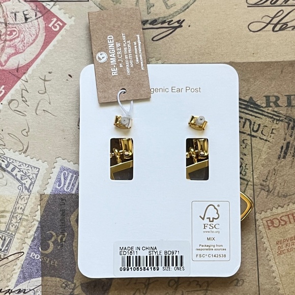 J. CREW Bobbie Stone Drop Post Earrings - Picture 3 of 5